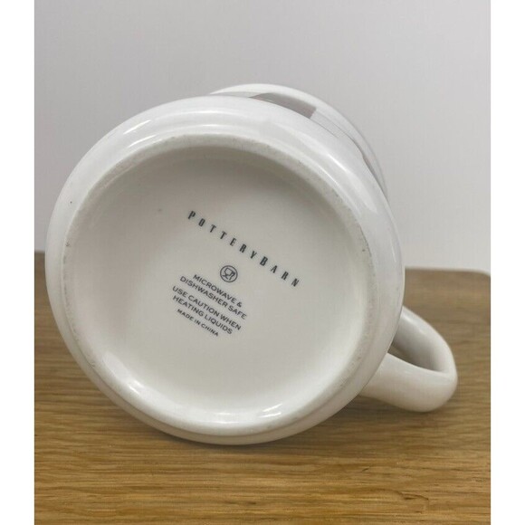 Pottery Barn Tartan Plaid Letter R Monogram Inital Mug 2017 Retired Gold Classic - Picture 6 of 10